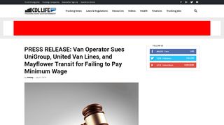 PRESS RELEASE: Van Operator Sues UniGroup, United Van Lines ...