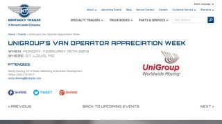 UniGroup's Van Operator Appreciation Week | Events | Kentucky Trailer