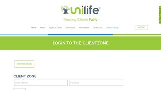 Login to the clientzone | UNILIFE