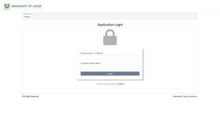Application Login - unilag application portal