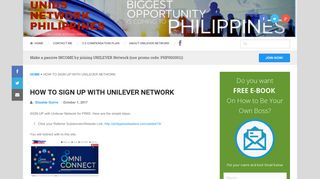 HOW TO SIGN UP WITH UNILEVER NETWORK – UNIDS NETWORK ...