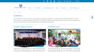Careers | Hindustan Unilever Limited website