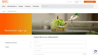 Newsletter sign-up | Unilever Food Solutions US