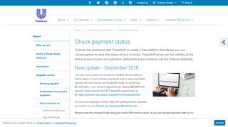Check payment status | About | Unilever global company website
