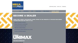 Become a Dealer and Join the Unimax Tire Network | MÉGAPNEU