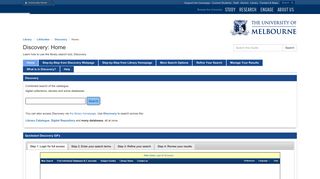 Home - Discovery - LibGuides at University of Melbourne