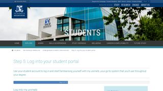 Step 5: Log into your student portal : Students - Student.unimelb