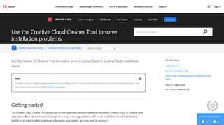 Use the Creative Cloud Cleaner Tool to solve ... - Adobe Help Center