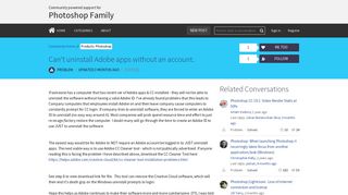 Can't uninstall Adobe apps without an account. | Photoshop Family ...