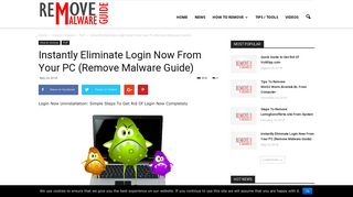 Instantly Eliminate Login Now From Your PC (Remove Malware Guide ...