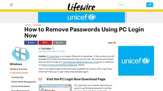 Tutorial on How to Remove Passwords Using PC Login Now - Lifewire