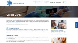 Credit Cards › The Union Bank Co.
