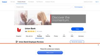 Working at Union Bank: 964 Reviews | Indeed.com