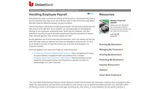 Handling Employee Payroll | Union Bank Small Bank Business ...
