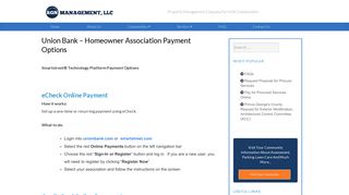 Union Bank - Homeowner Association Payment Options