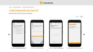 I need help with my User ID | Unionbank Online FAQ Page