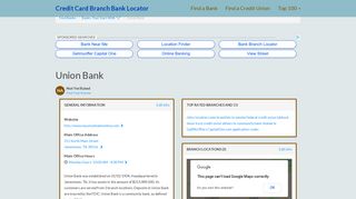 Union Bank - HQ: Jamestown, TN - Credit Card Branch Bank Locator