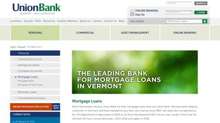 Home Mortgage Loans | Vermont & New Hampshire's ... - Union Bank