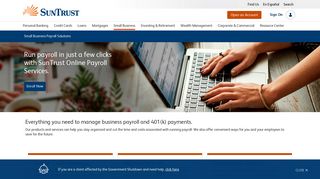 Small Business Online Payroll Services | SunTrust ... - SunTrust Bank