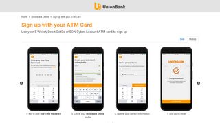 Sign up with your ATM Card | Unionbank Online FAQ Page