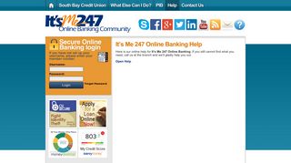 It's Me 247 Online Banking Help | South Bay Credit Union