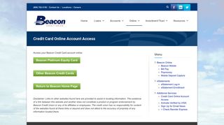 Beacon Credit Union | Credit Card Online Account Access