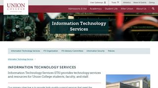Information Technology Services | Union College
