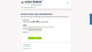 saved application - Union Federal Private Student Loans