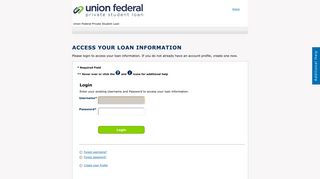 Access Your Loan Information - Union Federal Student Loan