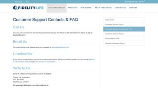 Fidelity Life Customer Support Contacts and Frequently Asked ...
