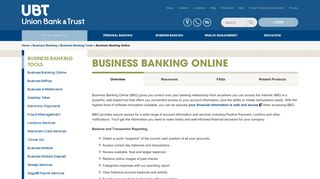 Business Banking Online | Union Bank & Trust