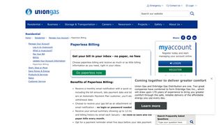 Paperless Billing - Residential - Union Gas