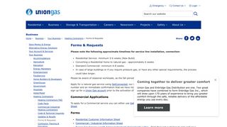 HVAC Forms and Requests - Business - Union Gas