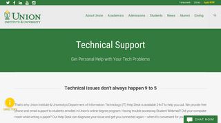 Technical Support | Union Institute & University