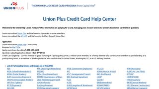 The Union Plus Credit Card from Capital One