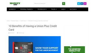 10 Benefits of Having a Union Plus Credit Card - Money Inc