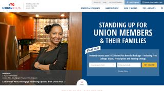Union Plus benefits for AFL-CIO labor union members.