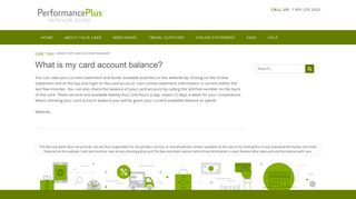What is my card account balance? – Performance Plus Prepaid Card