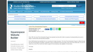 Scholarship Application - Union Plus Scholarships Program