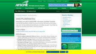 AFSCME | Union Plus Scholarship