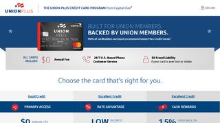 The Union Plus Credit Card from Capital One®