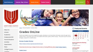 Grades Online - Union Public Schools