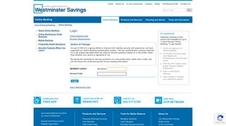 Westminster Savings Credit Union - Online Banking
