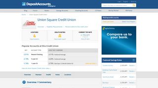 Union Square Credit Union Reviews and Rates - Texas