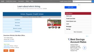 Union Square Credit Union - Wichita Falls, TX - Credit Unions Online