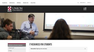 Students | IT | Union University, a Christian College in Tennessee