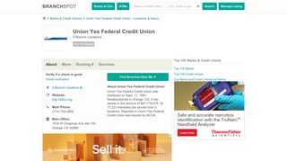 Union Yes FCU - 2 Locations, Hours, Phone Numbers … - Branchspot