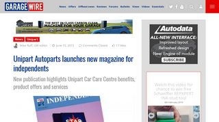 Unipart Autoparts launches new magazine for independents ...