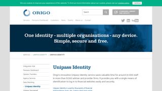 Origo | Unipass Identity | Secure Financial Website Log In | Secure ...