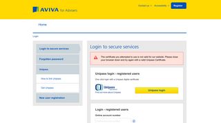 Login to secure services - Aviva For Advisers